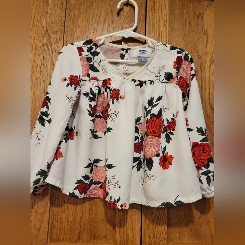 Old Navy Girls 4t Flowy Floral Print Top